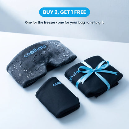 Three CoolHalo cooling wraps including one gift-wrapped