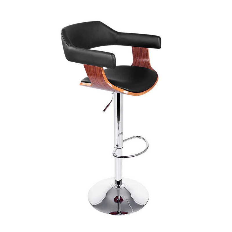 Geryon Wooden PU Leather Bar Stool