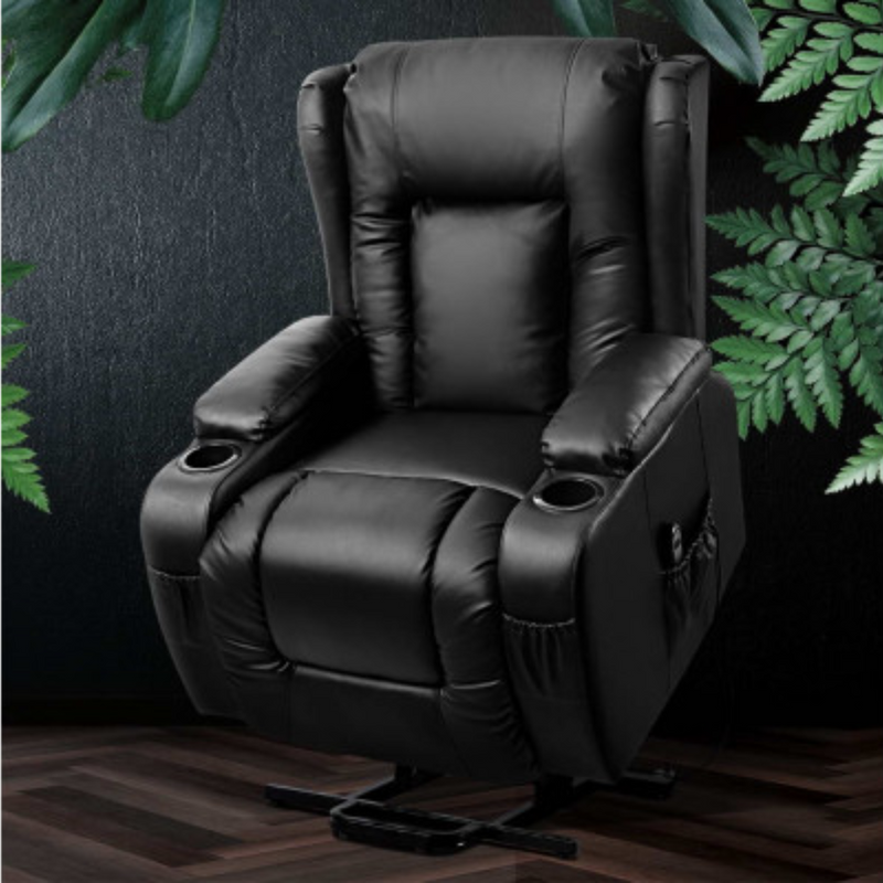 Tiffany Leather Lift Heated Massage Electric Recliner