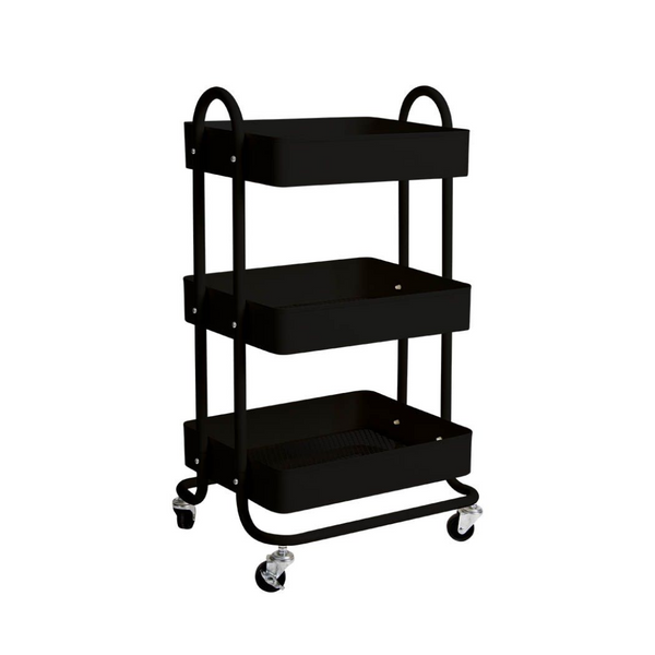 3-Layers-Steel-Storage-Trolley-Black