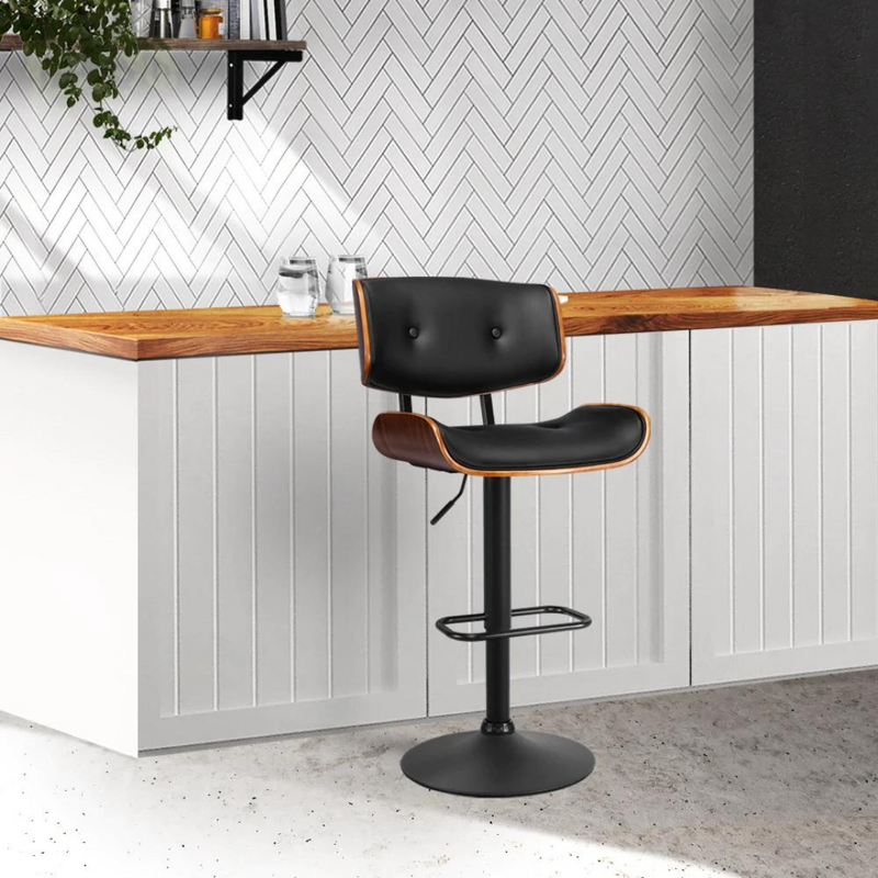 Medusa Bar Stool Wooden PU Leather