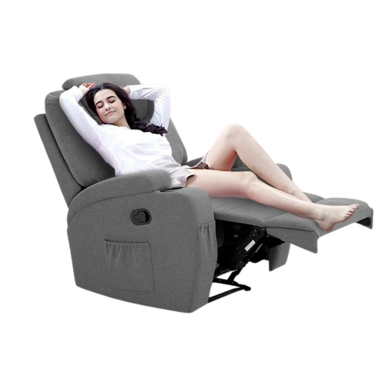 Zena Fabric Electric Massage Chairs Heated Recliner